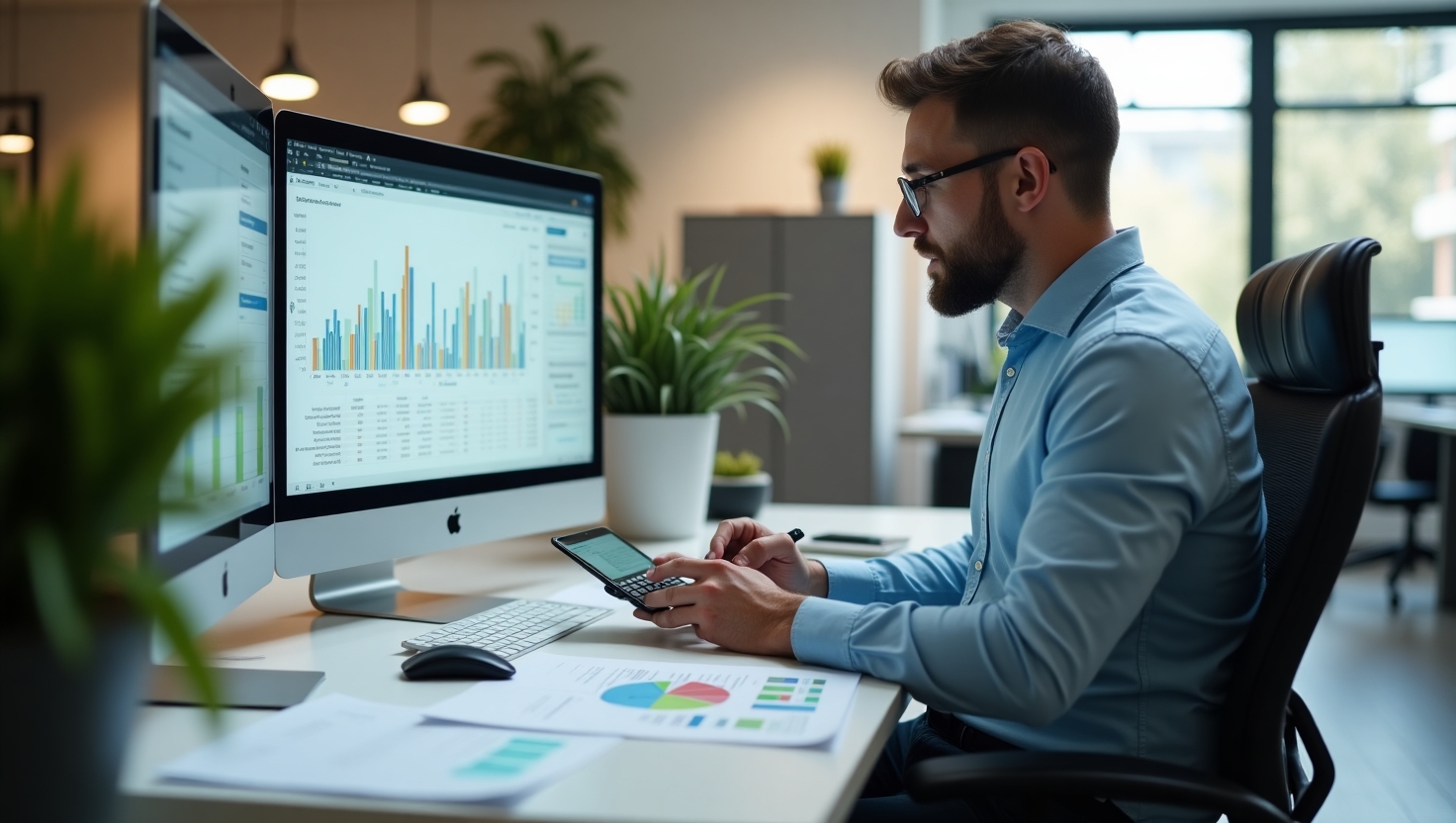 Tým expertů nuvexaquarlo při práci na finančním auditu